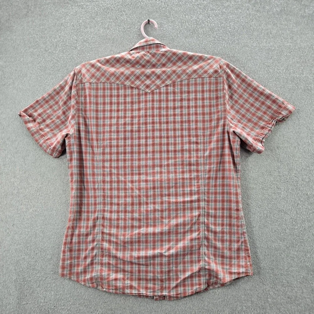 True Religion Men Button Up Shirt XXXL Red‎ Plaid Rocky Western